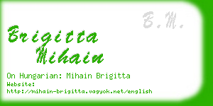 brigitta mihain business card